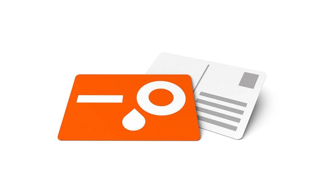 Cartes postales à coins arrondis