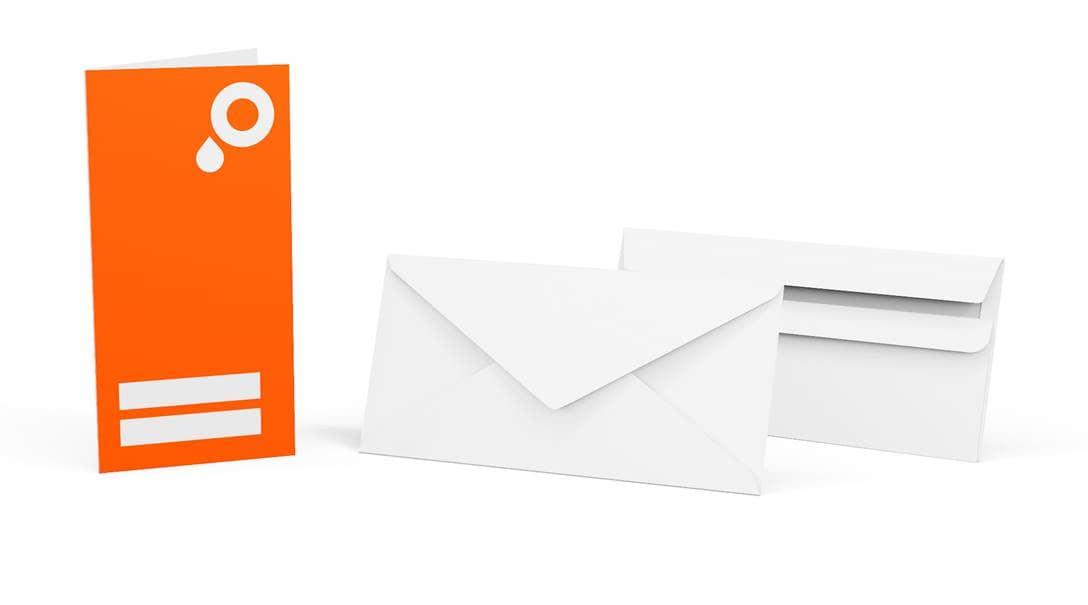 Cartes de vœux DIN long avec enveloppes