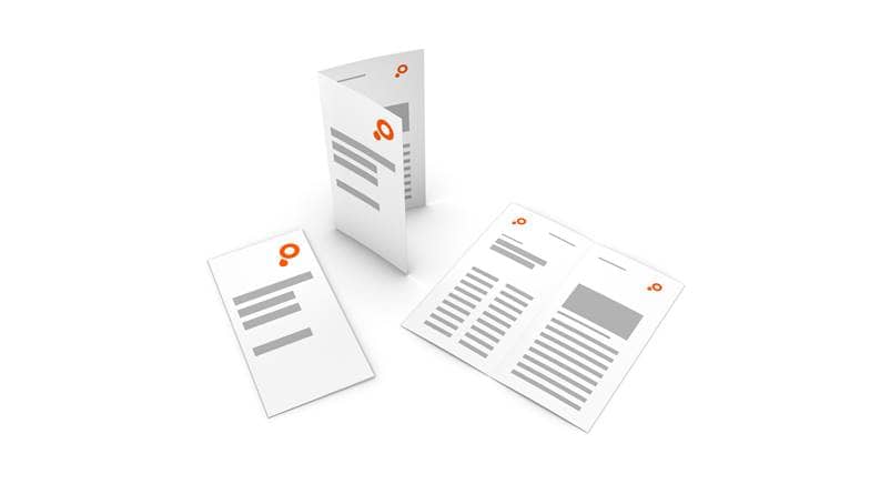 Dépliants pli simple vertical