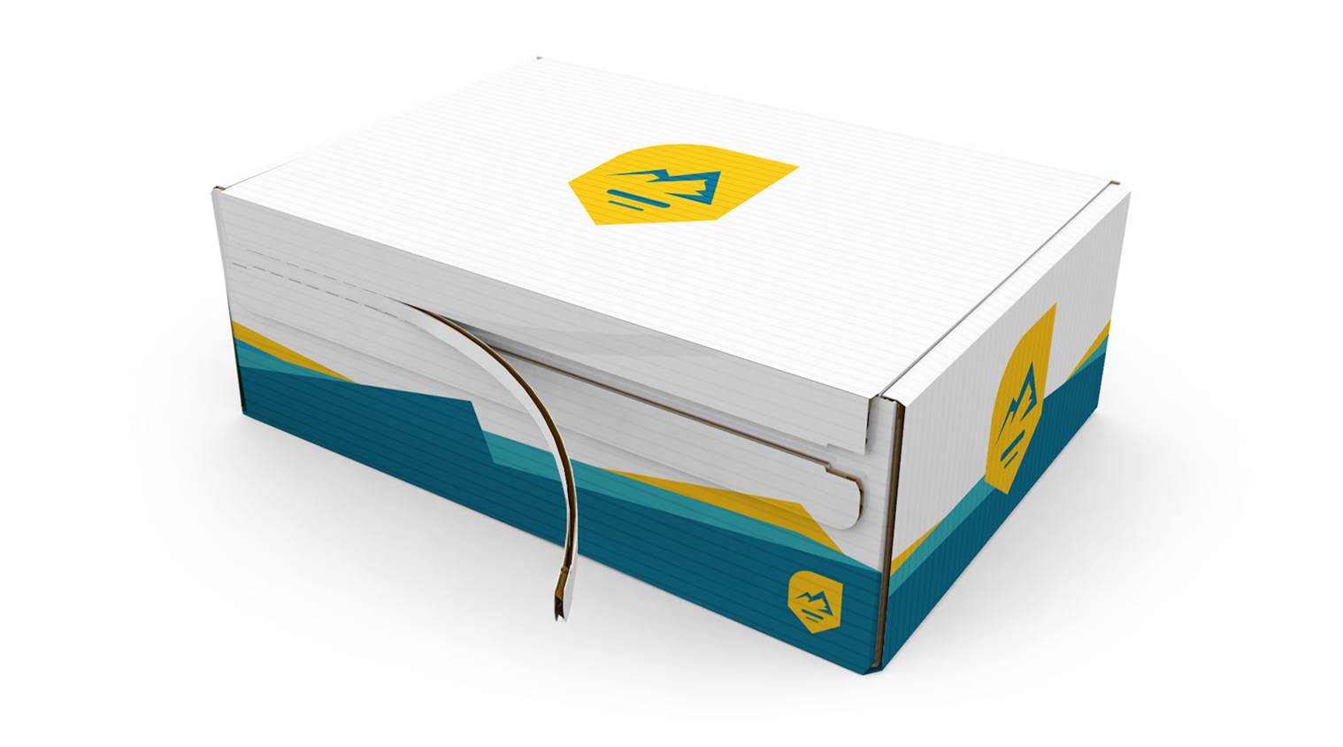 Boîte d'expédition avec bande d'arrachage