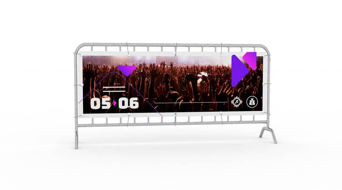 Bannière pour barrière de sécurité