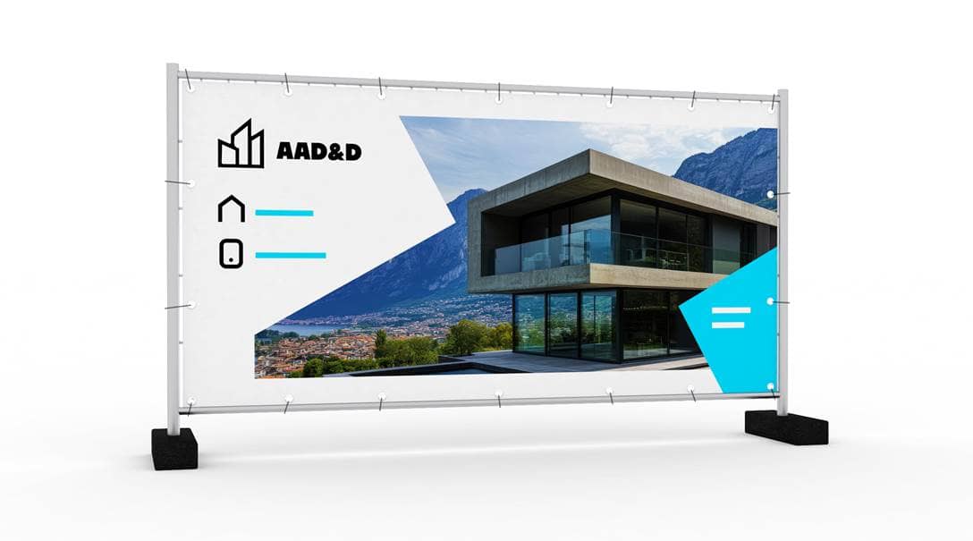 Bannière pour clôture de chantier