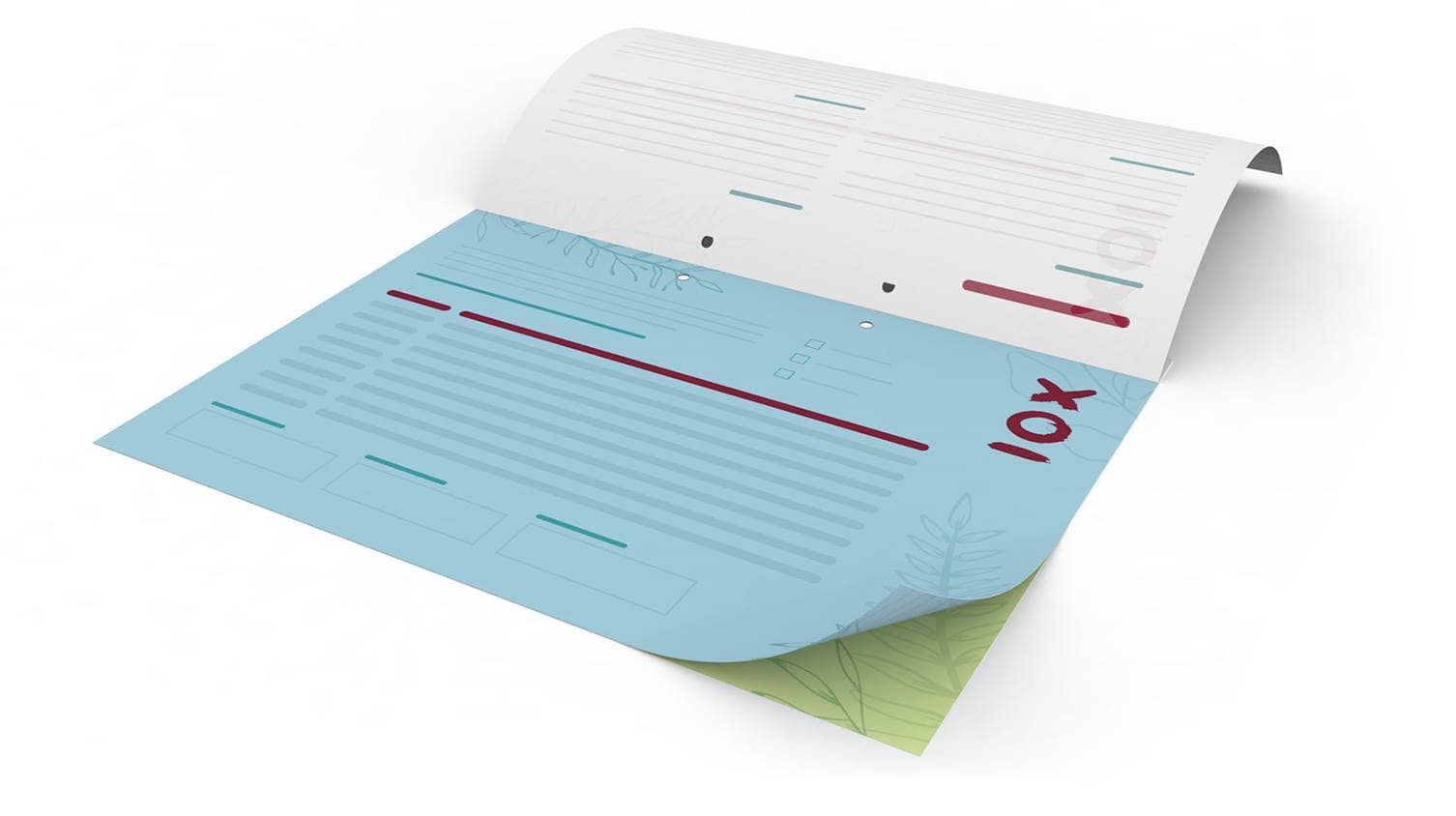 Dos papier autocopiant