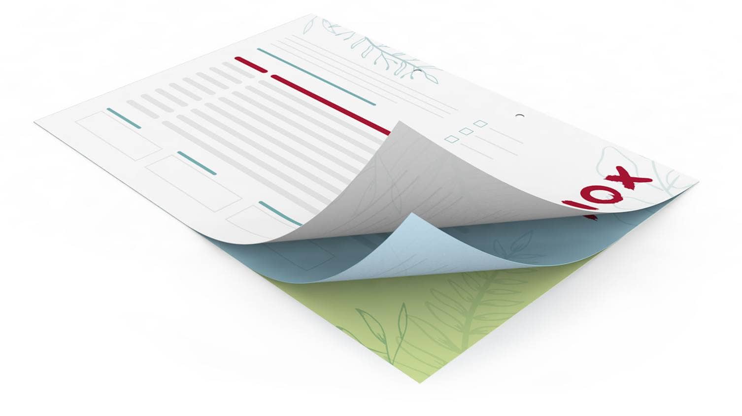 liasse autocopiante collée